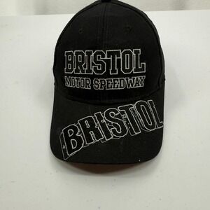 Bristol Motor Speedway Hat Mens OSFM Black Embroidered Cap SMI Properties‎
